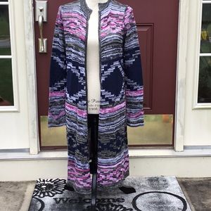 One World long cardigan sweater size small